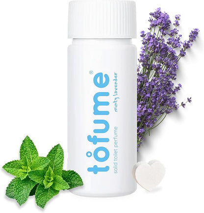 Effervescent Bathroom Air Freshener - Fresh Minty Lavender - Toilet Deodorizer, Bathroom Odor Eliminator, Toilet Freshener, Flushable Air Freshener Toilet Tablets, 1 Pack (30 Tablets)
