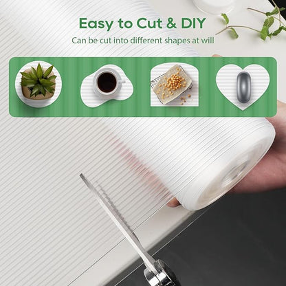 Anoak Shelf Liner Cabinet Liner, Non Adhesive Drawer Liner, Washable 17.5 Inch x 10 FT(120 Inch) Waterproof Durable Non-Slip Shelf Liner for Kitchen, Drawer, Refrigerator