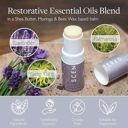 Scentered Aromatherapy Balm Stick - Sleep Well Lavender Essential Oil Roll On to Help Sleep - Natural Sleep Aid with Palmarosa & Ylang Ylang - Self-Care Stocking Stuffers for Women
