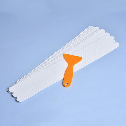 Supkiir Bathtub Non Slip Stickers, 24 PCS Anti Slip Adhesive Shower Treads with Scraper for Bath, Tub, Shower, Pool, Stairs, Ladders, Kitchen, 15’’