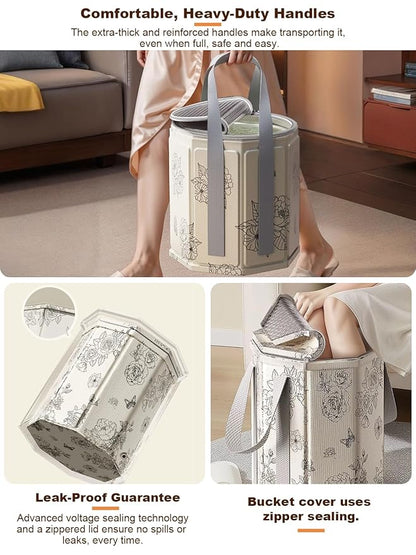 Foot Bath Basin Portable Travel Collapsible Foot Basin Folding Foot Bath Tub Soaking Feet Bucket for Camping Outdoor Washing