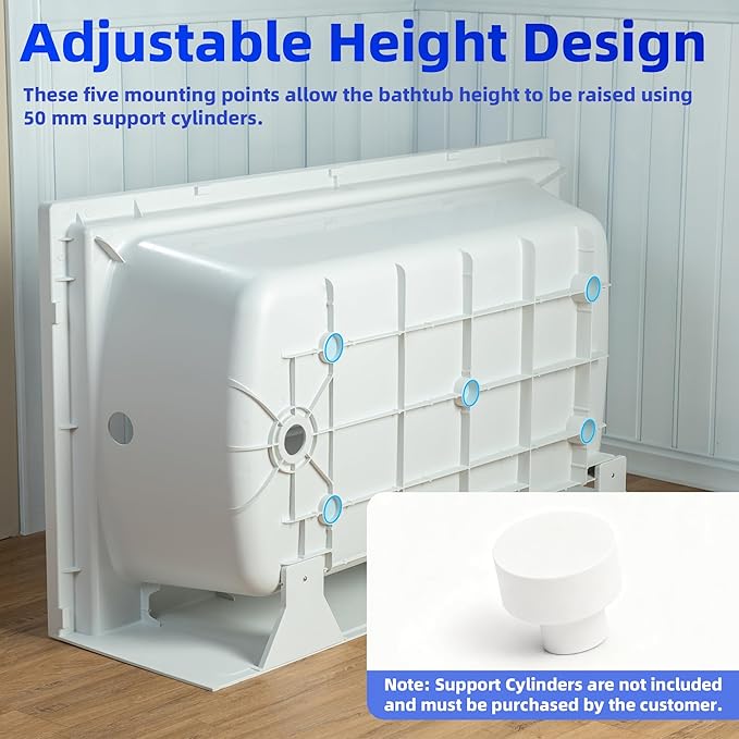 WOODBRIDGE 60” x 32” Alcove Soaking Bathtub in white with Right-Hand Drain Hole