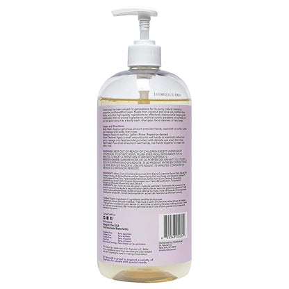 Dr. Natural Castile Liquid Soap - Multi-Use Body Wash, Shampoo and Face Wash - Hydrating Body Soap for Skin, Hair, Pets and Home - Lavender - 32 oz.