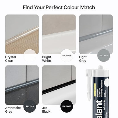 Bright White Kitchen Bathroom Hybrid Polymer Sealant Adhesive 13.1oz All in One Waterproof Weatherproof Joint Paintable Indoor Outdoor Bath Shower Sink Window Board Door RV Roof Wood - 1 Pack