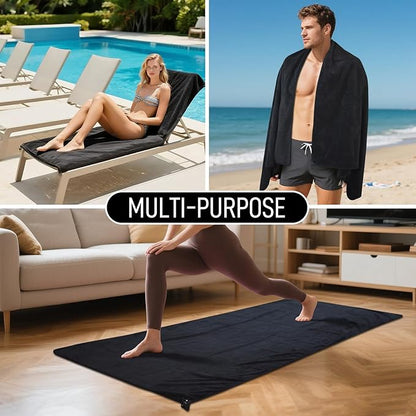 SUNLAND Microfiber Gym Bath Towel Ultra Soft Travel Camping Towel Super Absorbent Swimming Sport Towels for Adults and Children