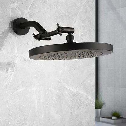 Shower Arm Extension, Solid Brass Shower Extender with Lock Joints, Lower or Raise Rain or Handheld Shower Head to Your Height & Angle (5 Inch, Oil Rubbed Bronze)