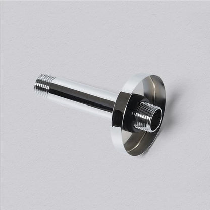 4 Inch Shower Arm with Flange, Ceiling Mounted Shower Head Extension Arm, 1/2 NPT Straight Arm for Rain Shower Head, Stainless Steel Shower Head Extension Replacement Pipe Arm,Chrome