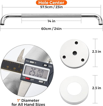 Grab Bars for Shower, 2 Pack 24-Inch Anti Slip Shower Handles for Elderly, Safety Shower Grab Bar, Stainless Steel Handicap Grab Bars for Bathroom (Polished Nickel 1" Diameter)