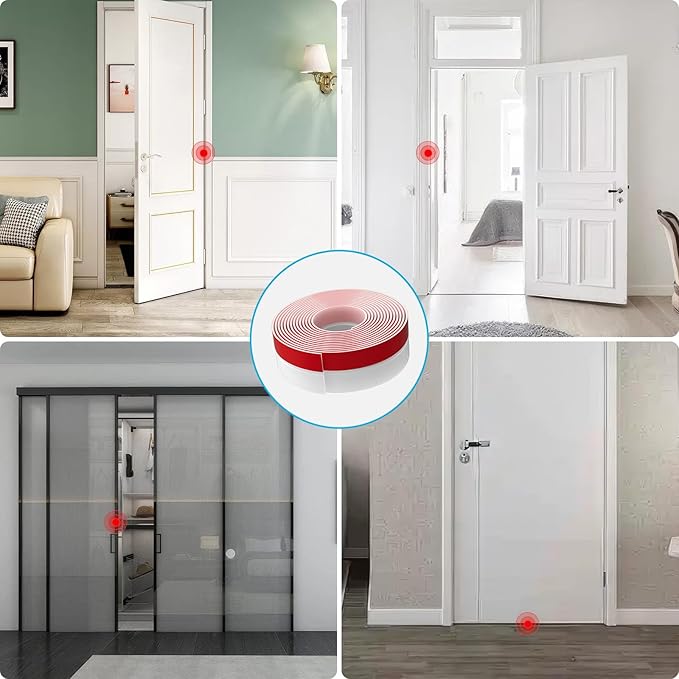 Best Door Weather Stripping Extra Thick 2mm Door Draft Stopper Silicone Seal Strip, Draft Seal Tape for Doors Windows and Shower Glass Gap 2 Inch(W) x 20 FT(L)