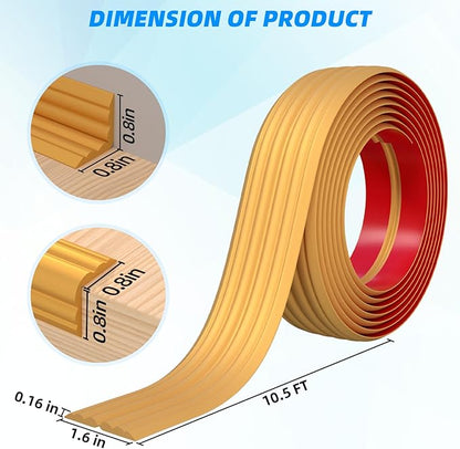 10FT Flexible Wall Corner Protector Moulding Trim, Peel and Stick Inside & Outside Wall Corner Guards Edge Protector,Self Adhesive Molding Trim Strip for Edge Ceiling