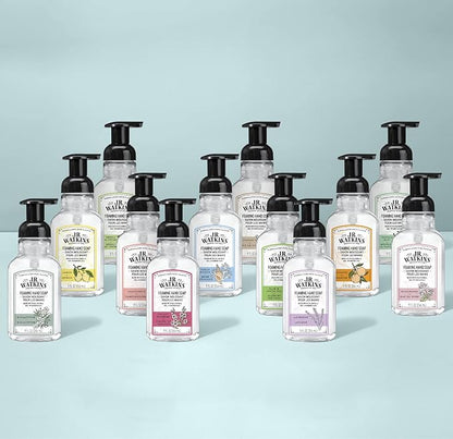 J.R. Watkins Foaming Hand Soap with Pump Dispenser, Moisturizing Foam Hand Wash, Alcohol-Free, Cruelty-Free, Aloe & Green Tea, 9 fl oz, 3 Pack