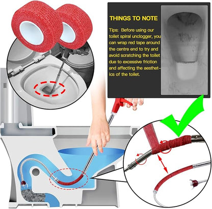 69" Toilet Auger Grabber Tool, Flexible Grabber Unclogging Tool, Four Jaw Pickup, Stainless Steel Telescoping Pole, Toilet Snake for Grabbing Objects Blocked in Toilet Pipes/Drains
