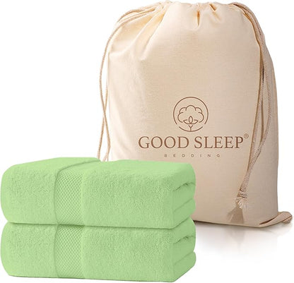 100% Cotton Bath Towels, Pack of 2 Towels for Bathroom, Luxury 700 GSM Bath Towel, Highly Absorbent Bathroom Towel Set, 30 x 60 Inches Large Bath Towels, Super Soft & Quick Dry Towel Set, Sage