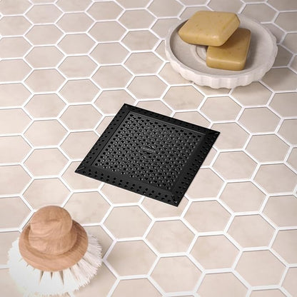 Not Moving Shower Drain Hair Catcher,Effective Hair Catcher Shower Drain,Square Flat Shower Drain Cover Protector Filter,Efficient Drainage,Hair Trap Stopper