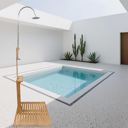 Outdoor Garden Pool Shower with Chassis Board for Outdoor Backyard Poolside Beach Pool Spa (Fir Wood)