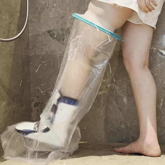 Cast Covers for Shower Leg, Waterproof Cast Cover for Showering, Cast Protector for Shower Adult, Shower Boots for Foot after Surgery, Full Leg, Thigh (Diameter - 9.8") Extra Long - Large