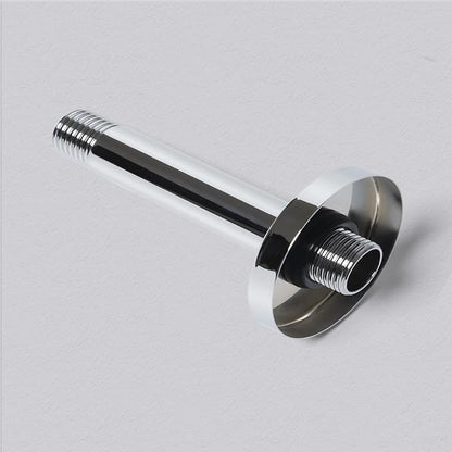 6 Inch Shower Arm with Flange, Ceiling Mounted Shower Head Extension Arm, 1/2 NPT Straight Arm for Rain Shower Head, Stainless Steel Shower Head Extension Replacement Pipe Arm,Chrome