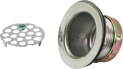 Highcraft Flat Stainless Steel RV Mobile Shower Strainer - Drain Assembly for Bar or Bathroom Sinks