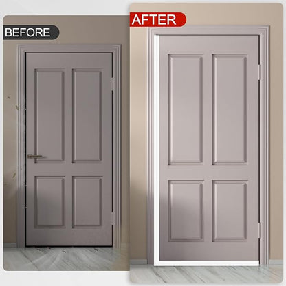 MYFAMIREA Door Weather Stripping 2IN (W) x 40FT (L) Door Draft Stopper Seal Tape Silicone Seal Strip Self Adhesive Shower Sweep Insulation Tape Side Bottom Strip for Sliding Glass Window Gap, White