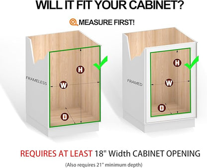 Cabinet Pull Out Shelves (17" W x 21" D), Heavy-Duty Premium Collection Slide Out Shelves, Metal Roll Out Shelves for Kitchen Cabinets, Anti-Rust Chrome Finish