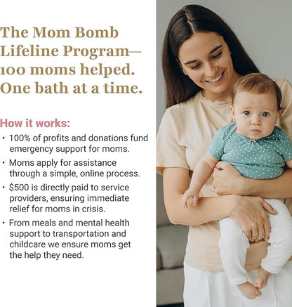 Mom Bomb Lavender Honey Bath Bomb (Shower Steamer) – Essential Oils, Clean Ingredients – Relaxing Aromatherapy Fizz, Skin-Softening – Made in USA - Gift for Women 7 Ounce