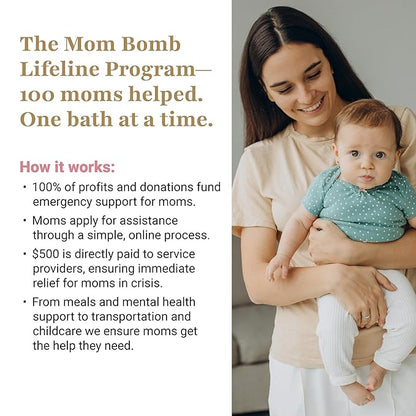 Mom Bomb Pink Himalayan Bath Bomb (Shower Steamer) – Essential Oils, Clean Ingredients – Relaxing Aromatherapy Fizz, Skin-Softening – Made in USA - Gift for Women 5 Ounce