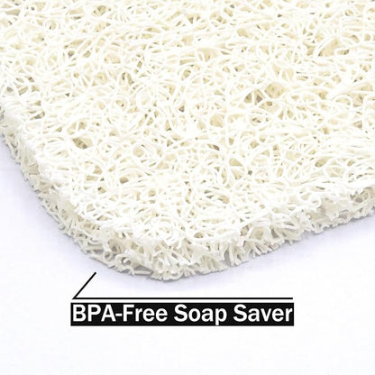 Soap Dish Stainless Steel Bar Soap Holder for Shower Bathroom, Self-draining Soap Dishes Sponge Holder for Kitchen Sink, Easy Cleaning Quick Dry with White Soap Saver