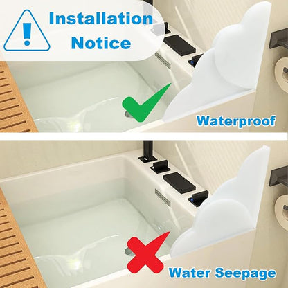 1 Pack Large Shower Splash Guard for Walk in Shower, Upgrade 9.25 x 9.25 In Bath Tub Splash Guards, Shower Corner Bathtub Water Blocker, Waterproof Shower Accessories to Keep Water in Shower
