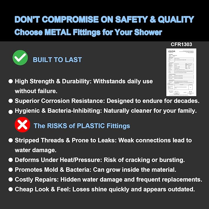 Veken 14" Wide Rain Shower Head with Handheld, High Pressure Handheld Shower Heads with Multi Spray Modes, Rainfall Combo with Metal Extension Arm,Detachable Dual Shower, Extra Long Hose,Silver Chrome