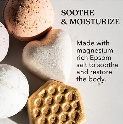 Pacha Soap Co. Froth Bath Bombs - Sweet Honey Almond, Cherry, Coconut, Almond, and Vanilla Scented, Nourishing Essential Oils, Handcrafted in USA Bath Fizzies for Moisturizing and Self-Care, 3-Pack