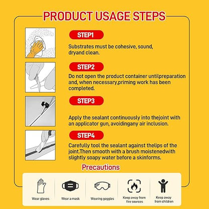 VGS998 Sausage Pack Silicone Sealant for Stone Curtain Wall 20 Pack –19.95 Fl Oz – White Silicone Caulk Concrete Crack Repair, Non-Sag Caulk for Foundation, Walls