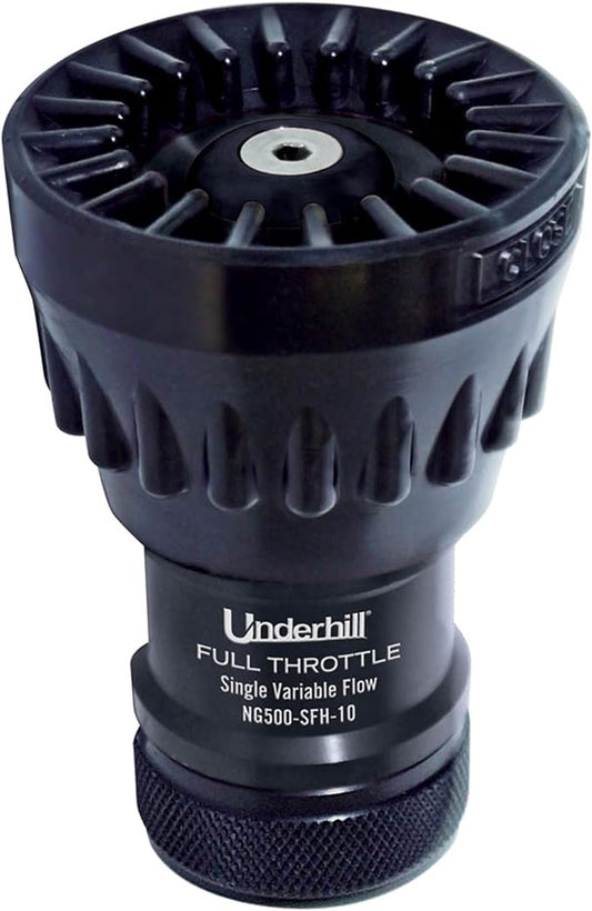 Underhill Magnum UltraMax Full Throttle High Flow Garden Water Hose Nozzle, Sprayer, 39-100 GPM 80 PSI, 1-Inch FHT, Jet, Soak, Fan, NG500-SFSH-10