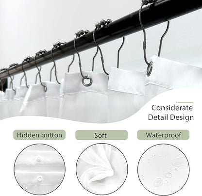 Sage Green Boho Shower Curtain 72Wx72H with Snap in Liner Mid Century Modern Abstract Gold Olive Tropical Palm Leaf Bathroom Decor Simple Geometric Bath Curtain Fabric Polyester 12 Pack Hooks
