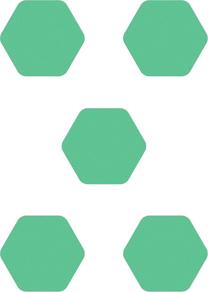 Kahuna Grip Bathtub Bath and Shower 5¼" Hexagon Non-Slip Traction Treads (Green)