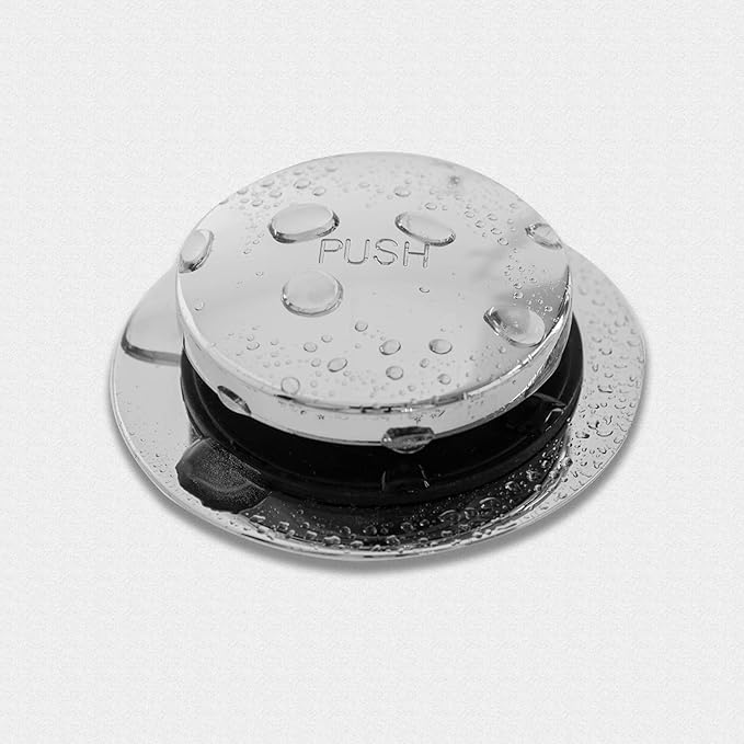 Tip-Toe Bathtub Drain Stopper with ABS Plastic Bushing, Fits in 1-1/2 Inch or 1-3/8 Inch Inner, Easy to Install, Plated Chrome