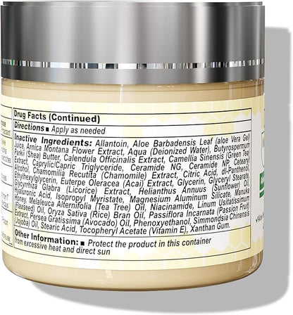Manuka Honey Cream - Eczema Cream for Adults & Kids - Seborrheic Dermatitis Cream for All Skin Types - Eczema Honey Cream for Redness & Itch Skin Relief with Aloe Vera - 4oz