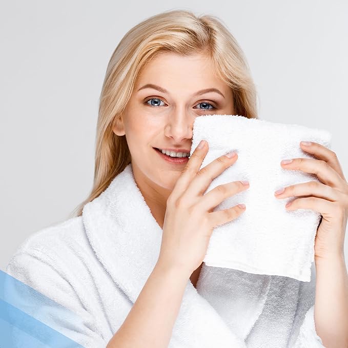 Infinitee Xclusives Luxury Wash Cloths for Showering [13x13] – 100% Cotton Washcloths [Pack of 4], Soft and Absorbent Face Towels for Bathroom Wash Clothes, Gym, and Spa (Shadow Grey)