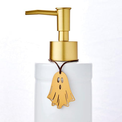 SKL Home Seasonal Charm Set, 4 Metal Holiday Attachments for Seasonal Soap/Lotion Dispenser, Warm Gold
