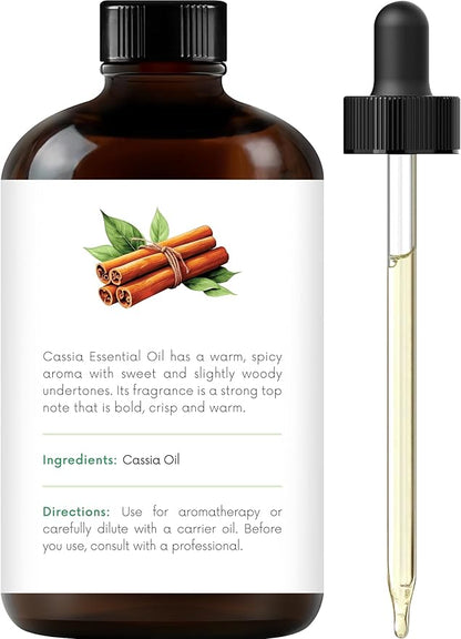 Handcraft Blends Cassia Essential Oil – Huge 4 Fl Oz – 100% Pure and Natural – Premium Grade Essential Oil for Diffuser and Aromatherapy, Skin, Massage, Candle and Soap Making Fragrance
