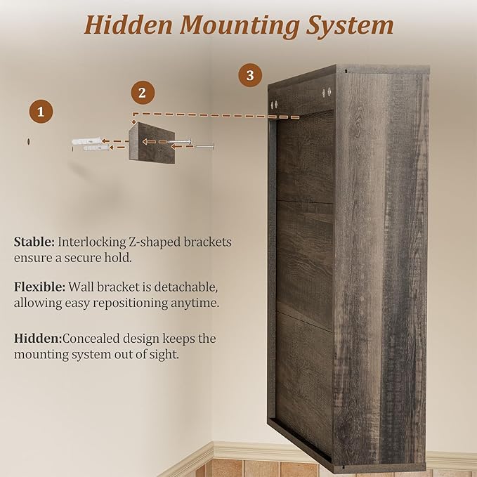 Rustic Bathroom Medicine Cabinet,Over The Toilet Wall Storage with Soft-Close Doors, Adjustable Shelves & Antique Knob,Wood Farmhouse Storage for Bathroom, Kitchen, Living Room