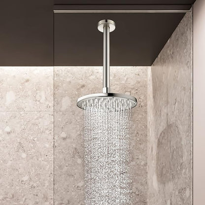 Celling Mounted Extention Stainless Steel High Density Thickened Thread Shower Arm and Shower Arm Flange for U4999-SS 10-inch, Brilliance Stainless