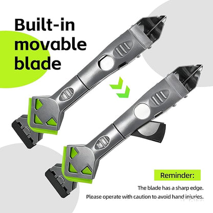 7 in 1 Upgraded Silicone Caulking Tool Kit; Multifunctional Caulk Removal Tools Set,Professional Caulk Scraper Tool for Sealant,Grout and Silicone Smoothing,Silicone Remover for Home Renovation