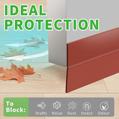 1.0in Brown Weather Stripping Door Seal – Flexible Silicone, Strong Adhesive, Seals Small Gaps for Winter Cold Draft and Wind Protection