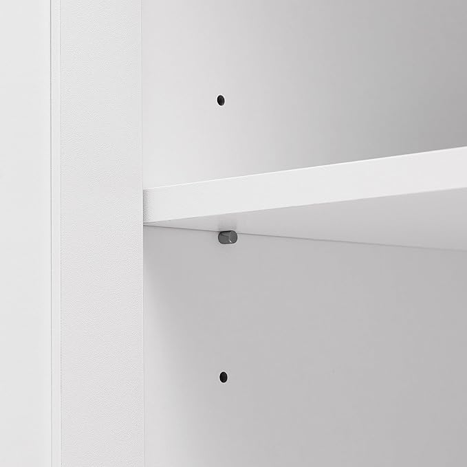 Favfurish 71" Tall Bathroom Storage Cabinet with Doors,Modern Linen Cabinets w/Adjustable Shelves & Anti-Tipping Device,Easy Assembly,Freestanding Organizer for Dining Room,Kitchen,Office,White