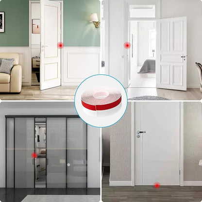 Heavy-Duty 3Inch (W) x 36FT(L) Door Weather Stripping, Extra Thick 2mm Door Draft Stopper Silicone Seal Strip, Draft Seal Tape for Doors Windows and Shower Glass Gap