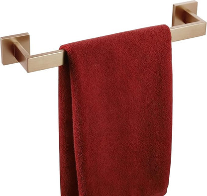 KOKOSIRI 16-Inch Towel Bar for Bathroom Wall Kitchen Towels Holder Wall Mount SUS304 Stainless Steel Towel Rack, Champagne Bronze B4003CPG-L16