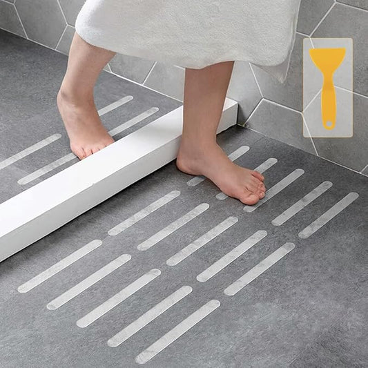 Kyerivs Non Slip Bathtub Stickers Mat for Bathroom,Shower Floor Grips Bath Tub Slip Stickers,Stairs Steps Non Slip Strips for Bathtub-Clear 48pcs