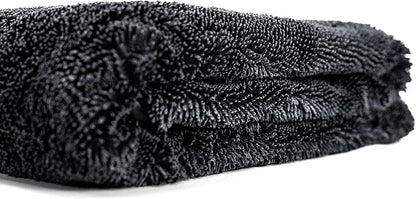 Blackline 24"x36" Slim Twisted-Loop Drying Towel, 800GSM, Streak Free, Lint Free, Reusable - Car Accessories, Bath Towels, Microfiber Cleaning Cloth - One Pass is All You Need