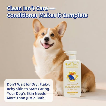 Unipaws Probiotic Short-Haired Dog Conditioner – Degreasing, Soothing & Anti-Shedding for Red, Itchy Skin, Vegan Calendula, Coconut & Oatmeal – EWG Green & Medicated, Made in Korea, 16.9 Fl Oz