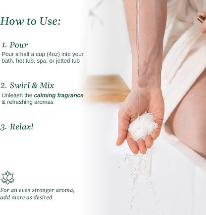 Relax Spa & Bath, Epsom & Dead Sea Salts, Aromatherapy Bath Salts for Hot Tub, Bath, or Spa, Infused with Magnesium, 4 Pack, Escape Therapy